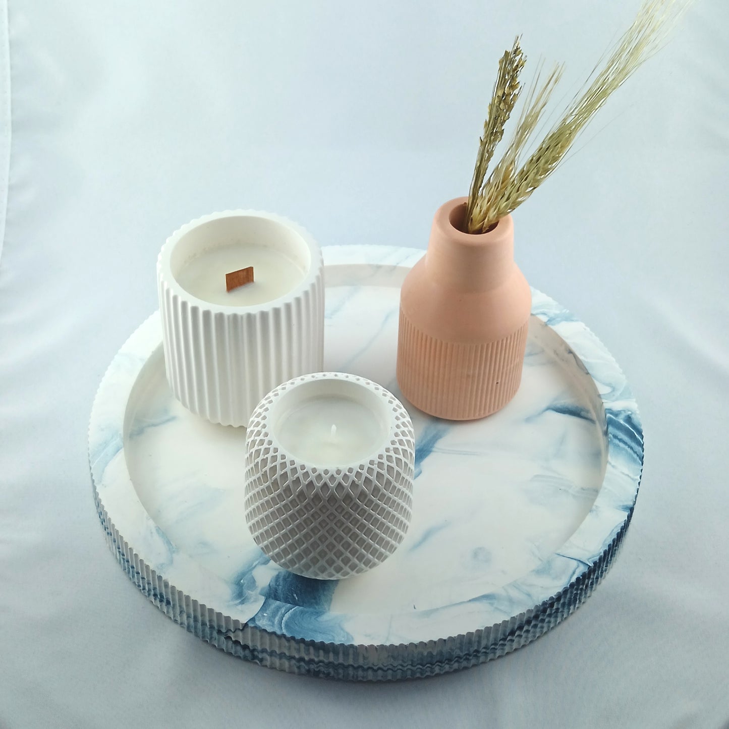 Ensemble plateau et bougies