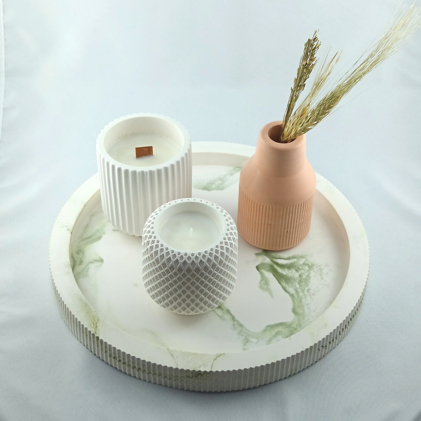 Ensemble plateau et bougies