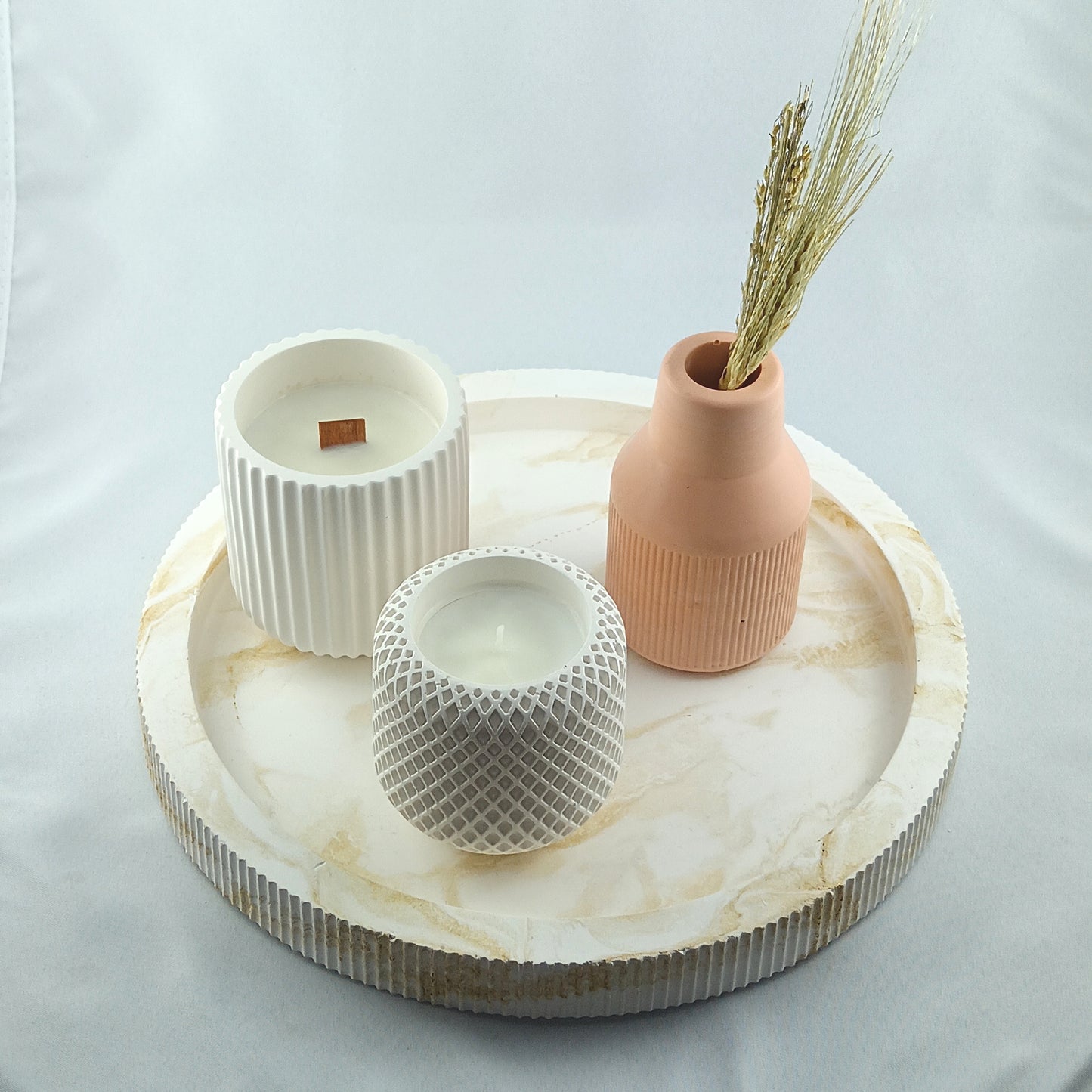 Ensemble plateau et bougies